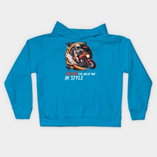 Biker Astronaut Kids Hoodie